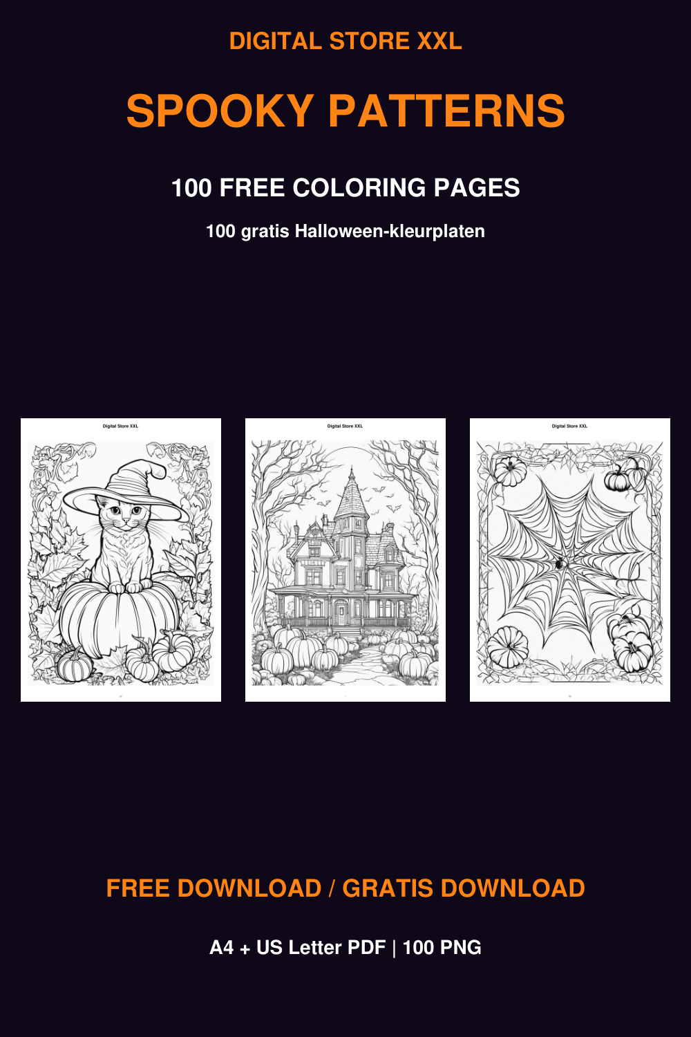 Spooky Patterns — 100 Free Halloween Coloring Pages
