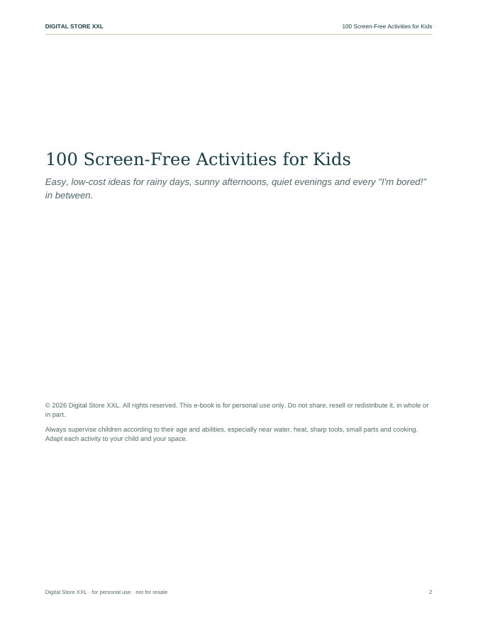 100 Screen-Free Activities for Kids — sample page 2
