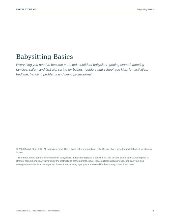 Babysitting Basics — sample page 2