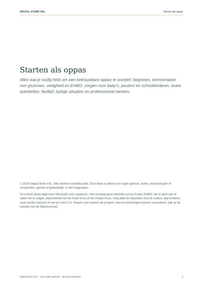 Starten als oppas — voorbeeldpagina 2
