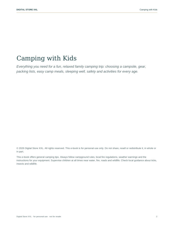 Camping with Kids — sample page 2