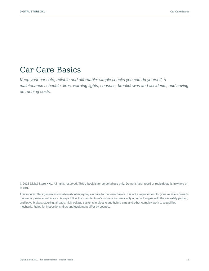 Car Care Basics — sample page 2