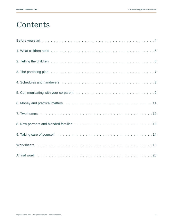 Co-Parenting After Separation — sample page 3