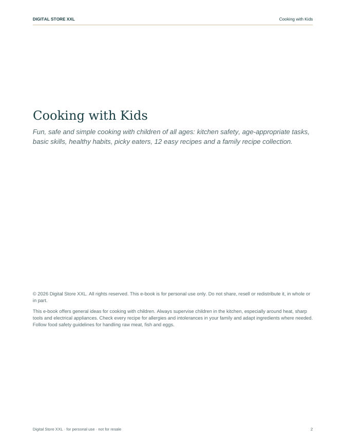 Cooking with Kids — sample page 2