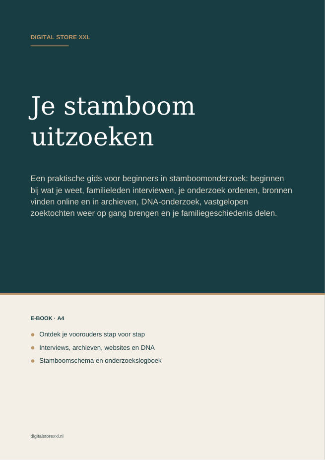 Je stamboom uitzoeken — voorbeeldpagina 1