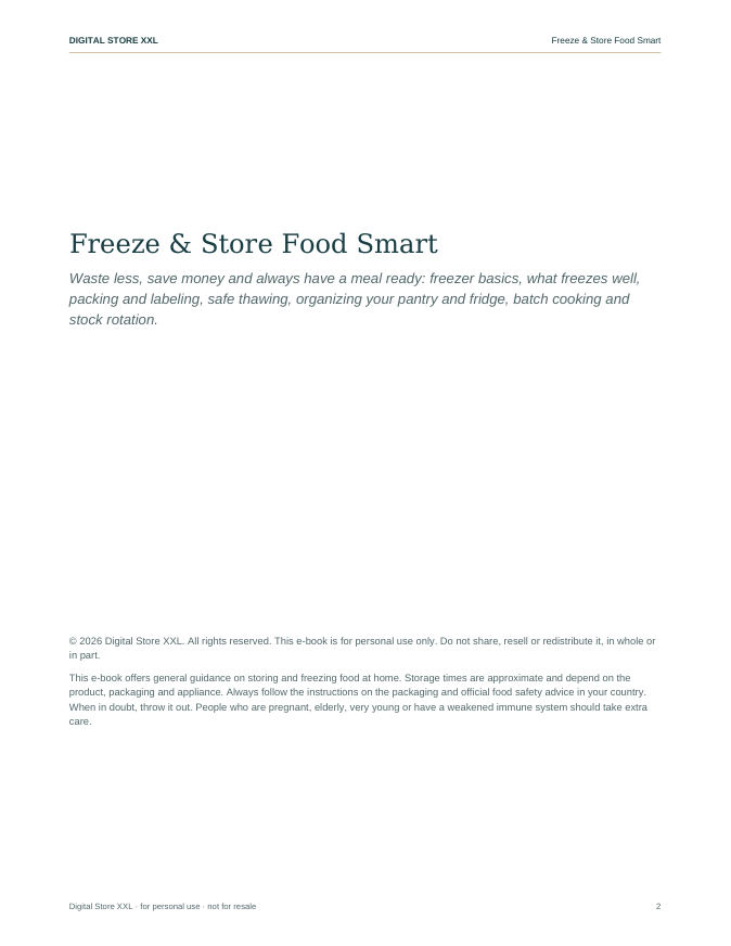 Freeze & Store Food Smart — sample page 2