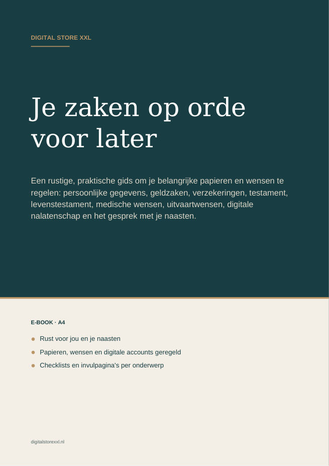 Je zaken op orde voor later — voorbeeldpagina 1