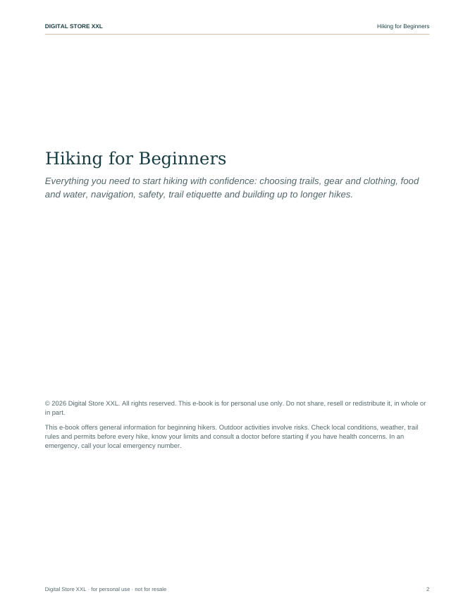 Hiking for Beginners — sample page 2
