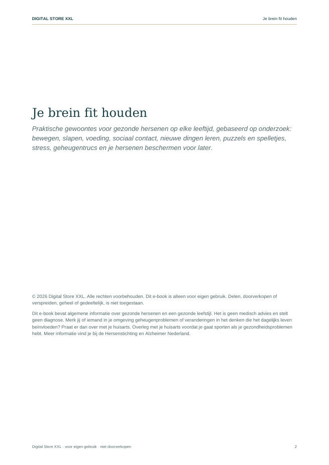 Je brein fit houden — voorbeeldpagina 2
