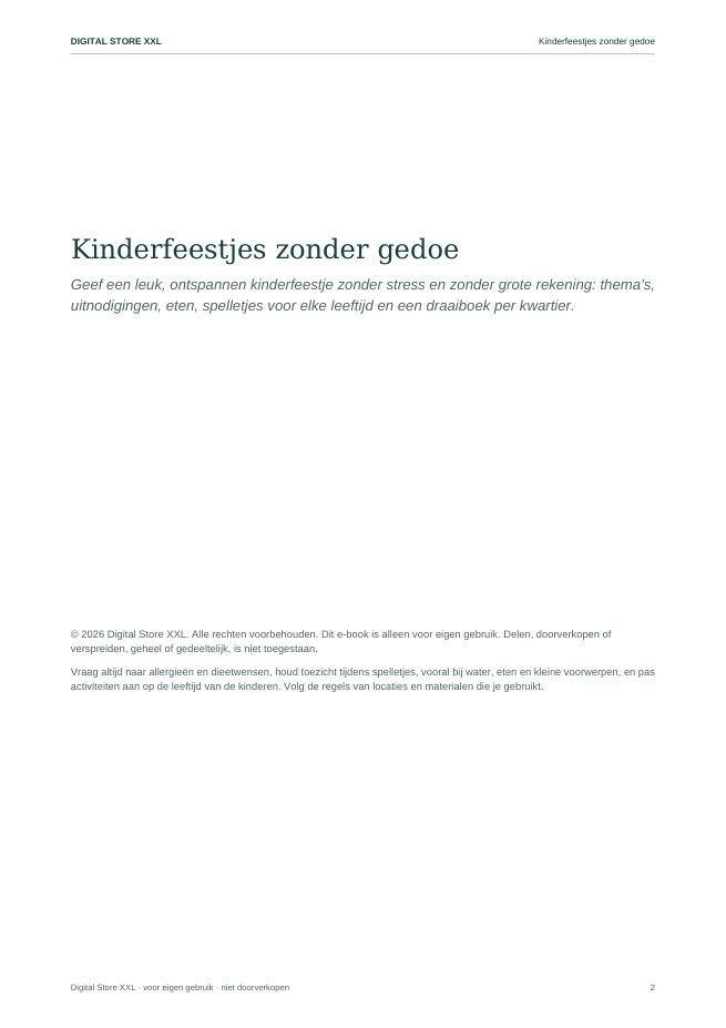 Kinderfeestjes zonder gedoe — voorbeeldpagina 2
