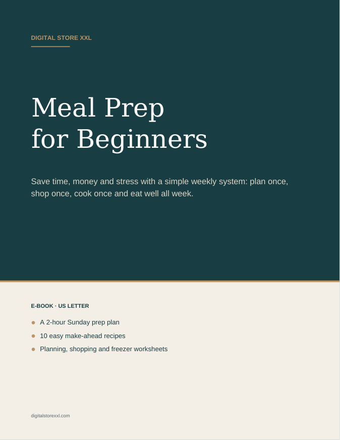 Meal Prep for Beginners — sample page 1