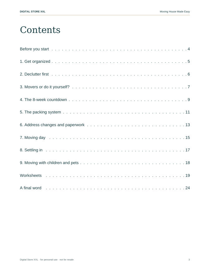 Moving House Made Easy — sample page 3
