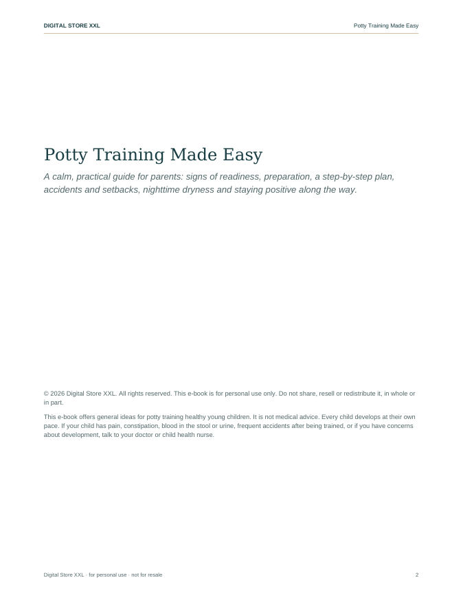 Potty Training Made Easy — sample page 2