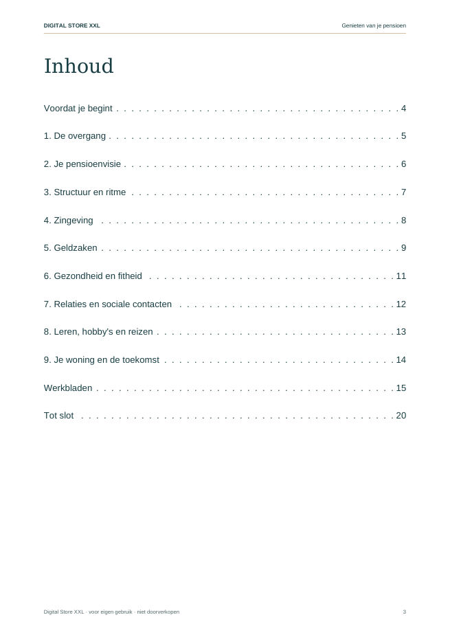 Genieten van je pensioen — voorbeeldpagina 3