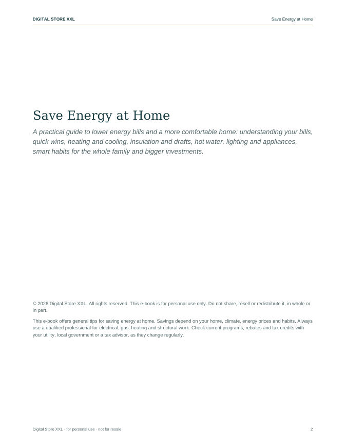Save Energy at Home — sample page 2