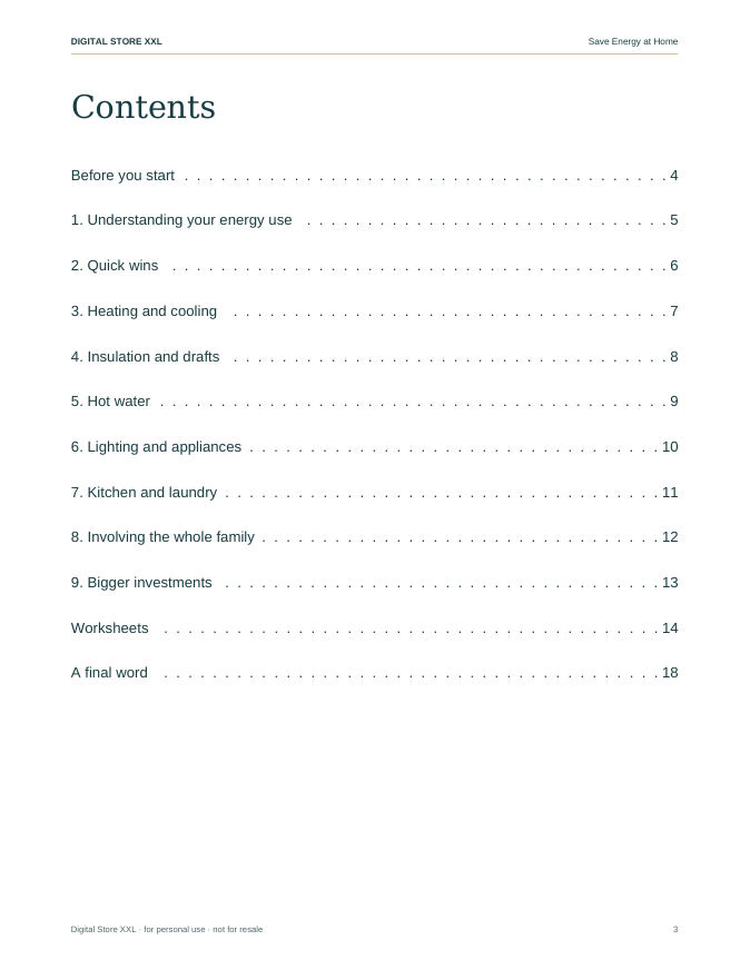 Save Energy at Home — sample page 3