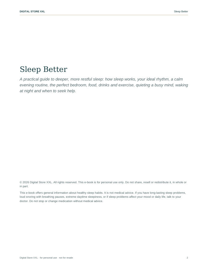 Sleep Better — sample page 2