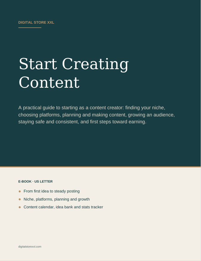 Start Creating Content — sample page 1