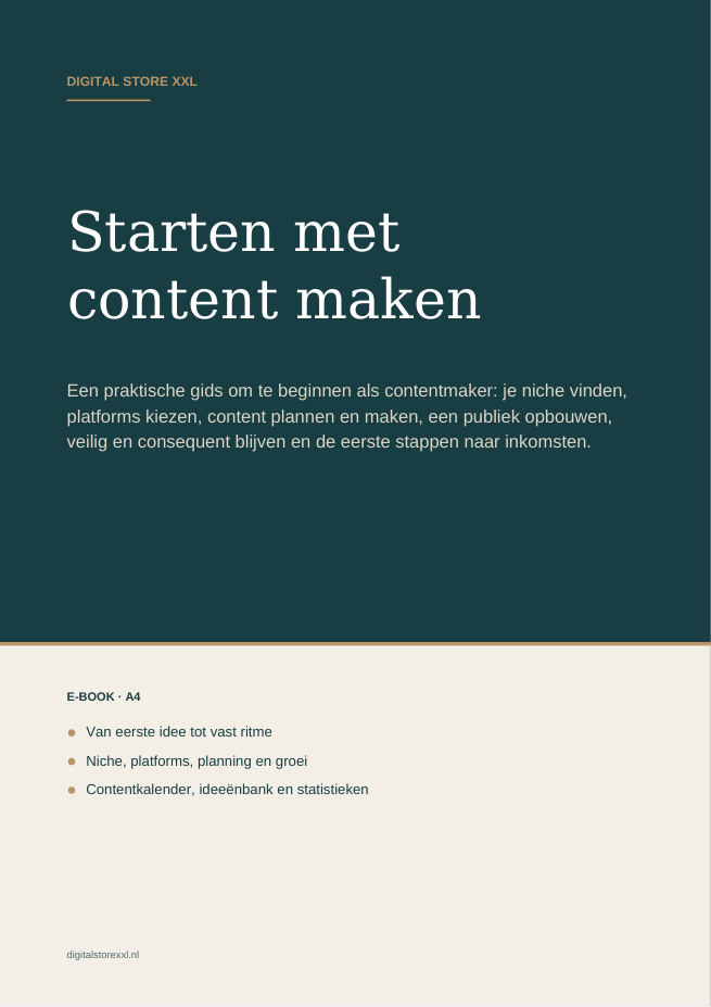 Starten met content maken — voorbeeldpagina 1