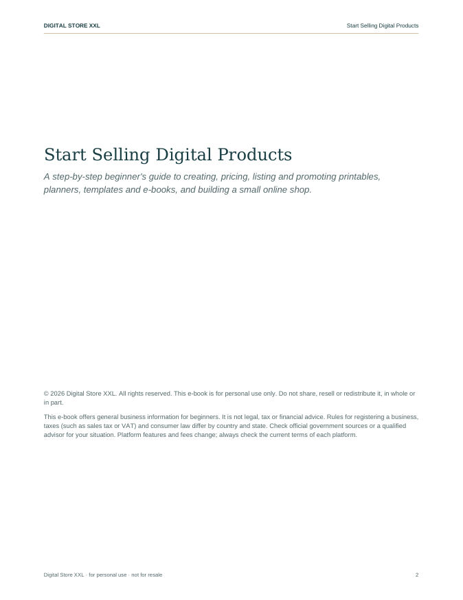 Start Selling Digital Products — sample page 2