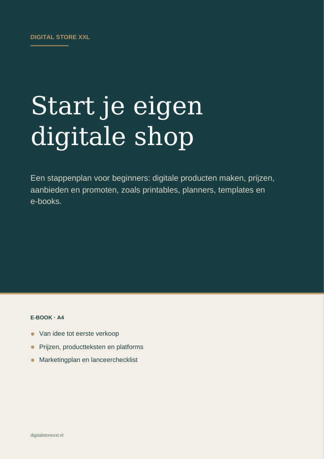 Start je eigen digitale shop — voorbeeldpagina 1