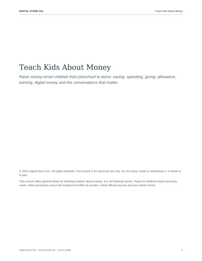 Teach Kids About Money — sample page 2
