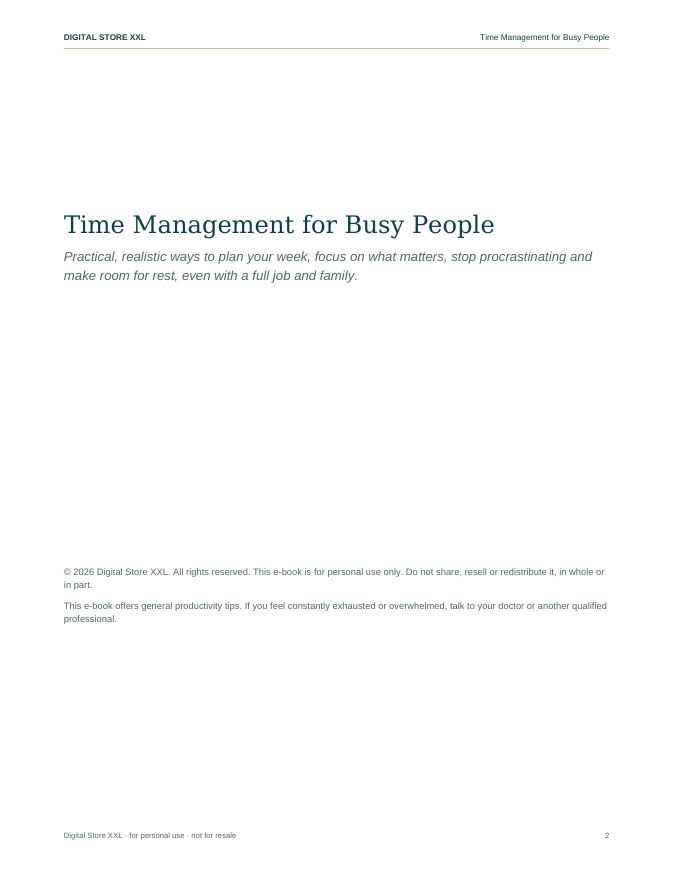 Time Management for Busy People — sample page 2
