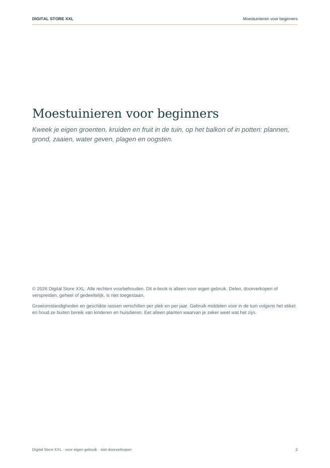 Moestuinieren voor beginners — voorbeeldpagina 2