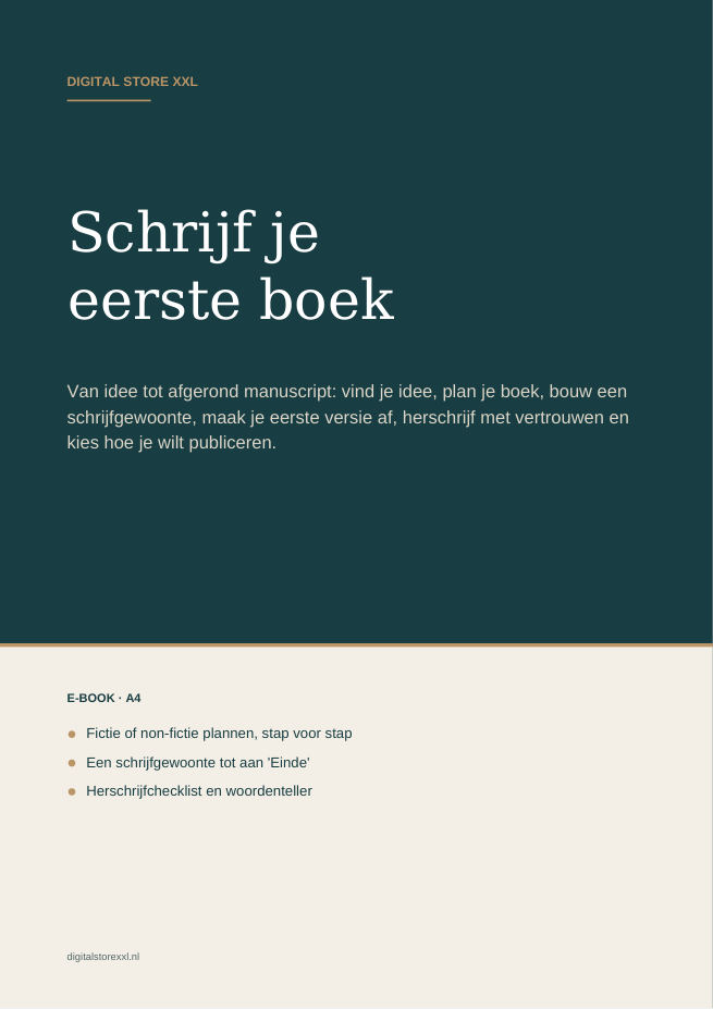 Schrijf je eerste boek — voorbeeldpagina 1