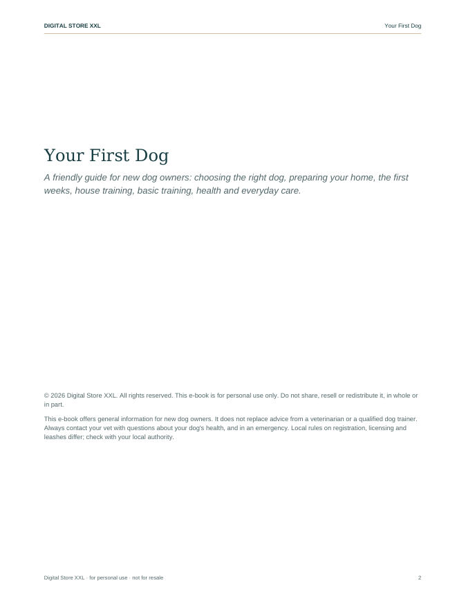 Your First Dog — sample page 2